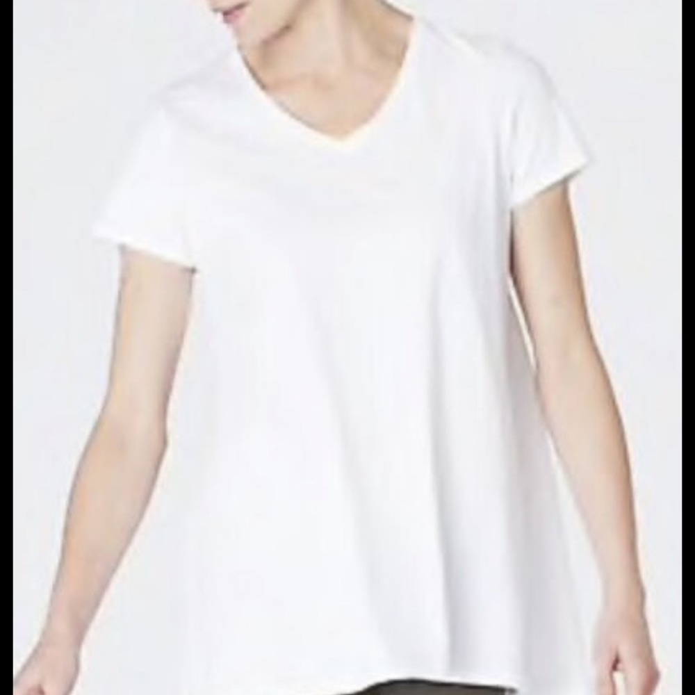 pure hill white Pima elliptical t shirt
